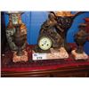 Image 1 : BEAUTIFUL FRENCH AND MARBLE FIGURAL CLOCK WITH MATCHING VASES