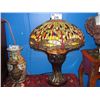 Image 1 : BEAUTIFUL FIRE DRAGONFLY LEAD GLASS TABLE LAMP