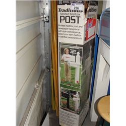 TRADITIONS MOLDED MAILBOX POST WITH NEWSPAPER RECEPTACLE