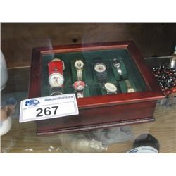 BOX OF WATCHES