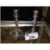 Image 1 : PAIR OF STERLING SILVER CANDLE HOLDERS