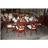 Image 2 : BEAUTIFUL 9PC CURVED GLASS DINING ROOM SUITE INCLUDING; TABLE WITH ONE LEAF, 6 CHAIRS, BUFFET AND