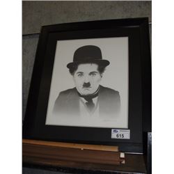 FRAMED PRINT OF CHARLIE CHAPLIN