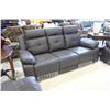 Image 2 : BRAND NEW 3PC BROWN LEATHER RECLINING SOFA, LOVESEAT AND CHAIR