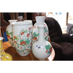 5 CHINESE VASES