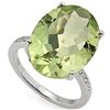 Image 1 : Natural Green Tea Amethyst Diamond Ring