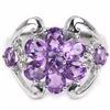 Image 1 : Natural Amethyst Flower Ring