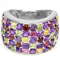 Natural Multi Gemstone Ring