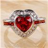 Image 3 : Heart Garnet & Topaz Ring - Size 8