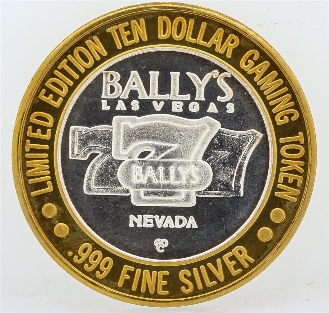 Bally's Las Vegas 10 Casino Gaming Token .999 Fine Silver Limited Edition
