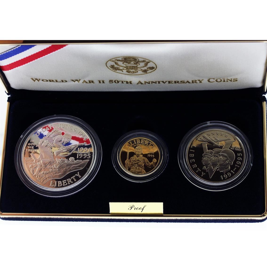 19911995 World War II 50th Anniversary Commemorative Proof Coin Set