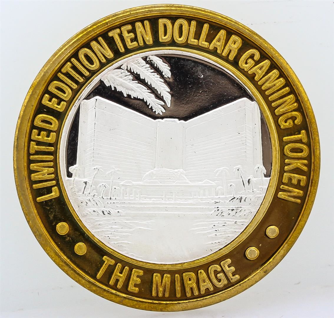 The Mirage Las Vegas 10 Casino Gaming Token .999 Fine Silver Limited Edition