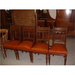 SET 4 OAK FRAMED DINING ROOM CHAIRS Estimate: £60-80...