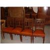 Image 1 : SET 4 OAK FRAMED DINING ROOM CHAIRS Estimate: £60-80...