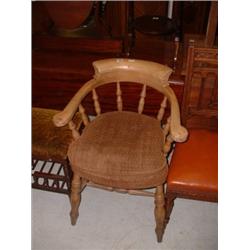 STRIPPED SPAR BACKED ARMCHAIRS Estimate: £30-50...