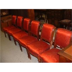 SET 6 MAHOGANY FRAMED CHAIRS Estimate: £200-300...