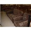 Image 1 : 3 PIECE SUITE IN FLORAL PATTERNED UPHOLSTERY COMPRISING DROP END SETTEE AND 2 CHAIRS Estimate:...
