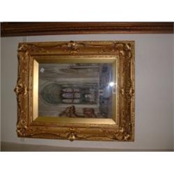 GILT FRAMED WATER COLOUR Estimate: £50-100...