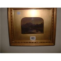 GILT FRAMED MOUNTAIN AND LOCH SCENE Estimate: £30-50...