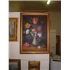 Image 1 : GILT FRAMED OIL ON CANVAS STILL LIFE Estimate: £30-50...