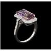 Image 5 : 14KT White Gold 4.89ct Ametrine Quartz and Diamond Ring