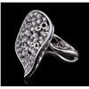 Image 1 : 14KT White Gold 0.88ctw Diamond Ring