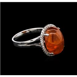 14.20ct Spessartite Garnet and Diamond Ring - 14KT White Gold