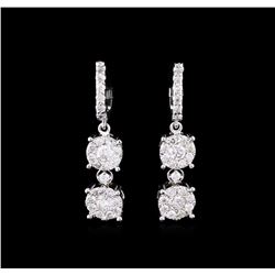 14KT White Gold 1.19ctw Diamond Earrings