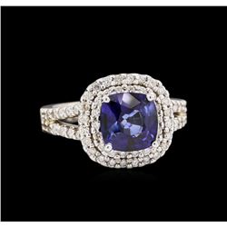 14KT White Gold 2.53ct Tanzanite and Diamond Ring