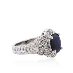 14KT White Gold 1.88ct Sapphire and Diamond Ring