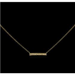 0.06ctw Diamond Bar Necklace - 14KT Yellow Gold