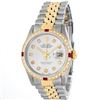 Image 1 : Rolex 14KT Two-Tone Ruby And Diamond DateJust Men's Watch