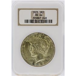 1923 NGC MS64 Peace Silver Dollar