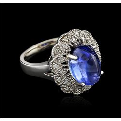 14KT White Gold 9.03ct Tanzanite and Diamond Ring