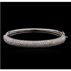 5.10ctw Diamond Bangle Bracelet - 14KT White Gold