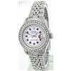 Image 1 : Rolex Stainless Steel 1.00ctw Diamond and Ruby DateJust Ladies Watch