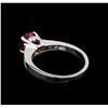 Image 3 : 1.20ct Ruby and Diamond Ring - 14KT White Gold