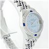 Image 3 : Rolex Stainless Steel Diamond And Sapphire DateJust Ladies Watch