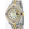 Image 1 : Rolex Two-Tone Diamond and Ruby DateJust Ladies Watch