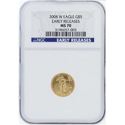 2008-W NGC MS70 Early Release American Eagle Gold Coin Set