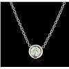Image 1 : 14KT White Gold 0.36ct Diamond Necklace