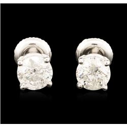 14KT White Gold 1.47ctw Diamond Stud Earrings