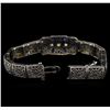 Image 3 : 0.72ctw Sapphire and Diamond Bracelet - 14KT White Gold