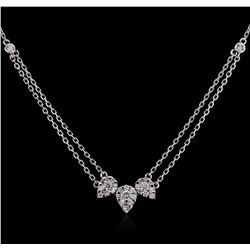 14KT White Gold 0.65ctw Diamond Necklace