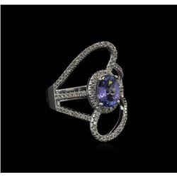 1.50ct Tanzanite and Diamond Ring - 14KT White Gold