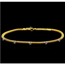 0.38ctw Diamond Bangle Bracelet - 14KT Yellow Gold
