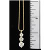 Image 3 : 0.50ctw Diamond Pendant With Chain - 14KT Yellow Gold