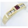 Image 7 : 0.16ct Ruby and Diamond Ring - 14KT Yellow Gold