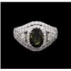 Image 2 : GIA Cert 2.75ct Alexandrite and Diamond Ring - 14KT White Gold