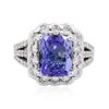 Image 2 : 14KT White Gold 3.21ct Tanzanite and Diamond Ring